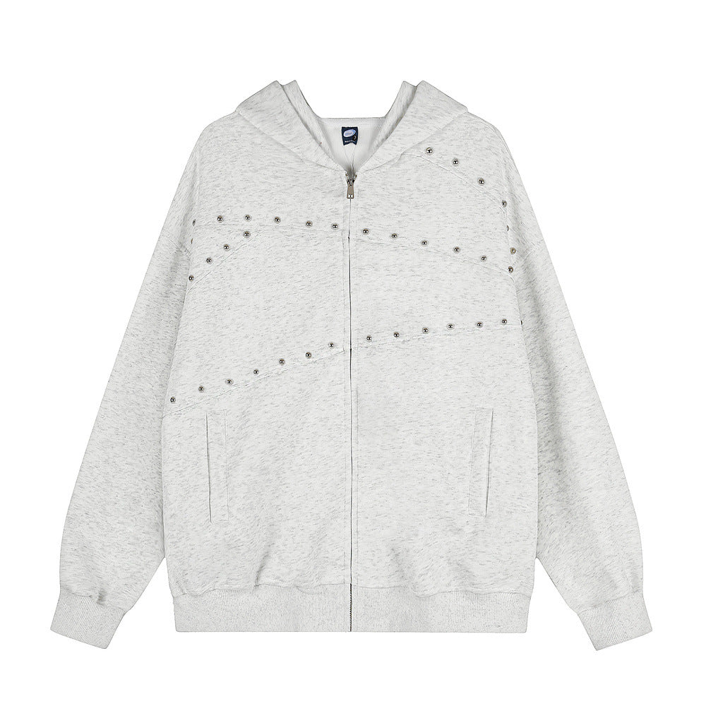 Hooded sweatshirt jacket for men
