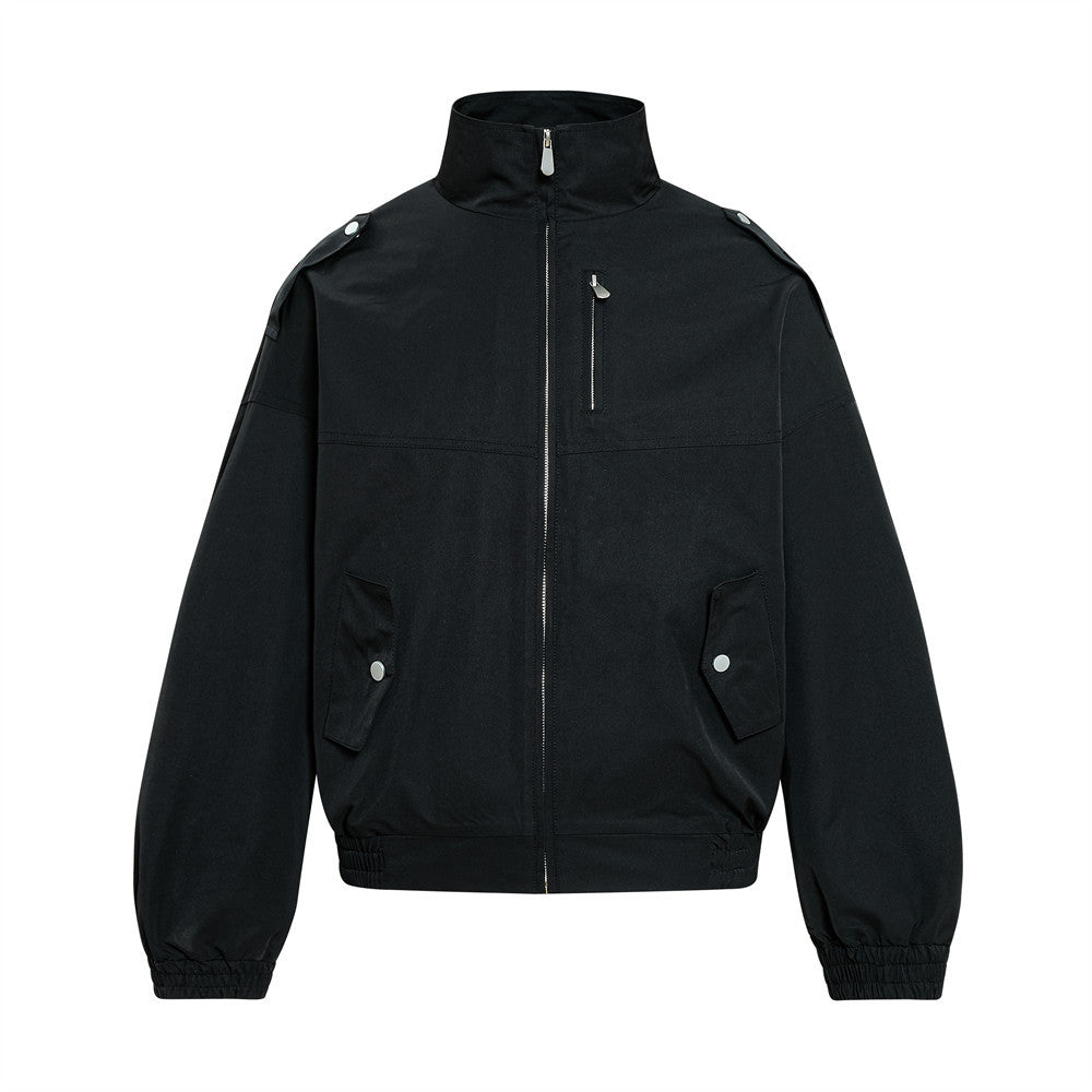 Stand collar workwear jacket for men