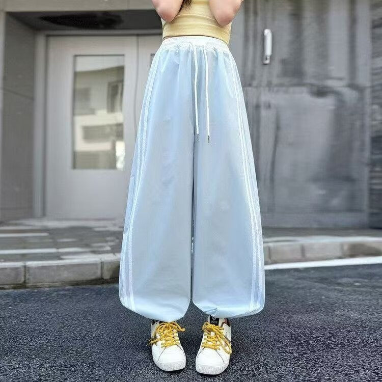 Girls' Casual Tracksuit Pants Loose Straight Leg Wide-Leg Pants