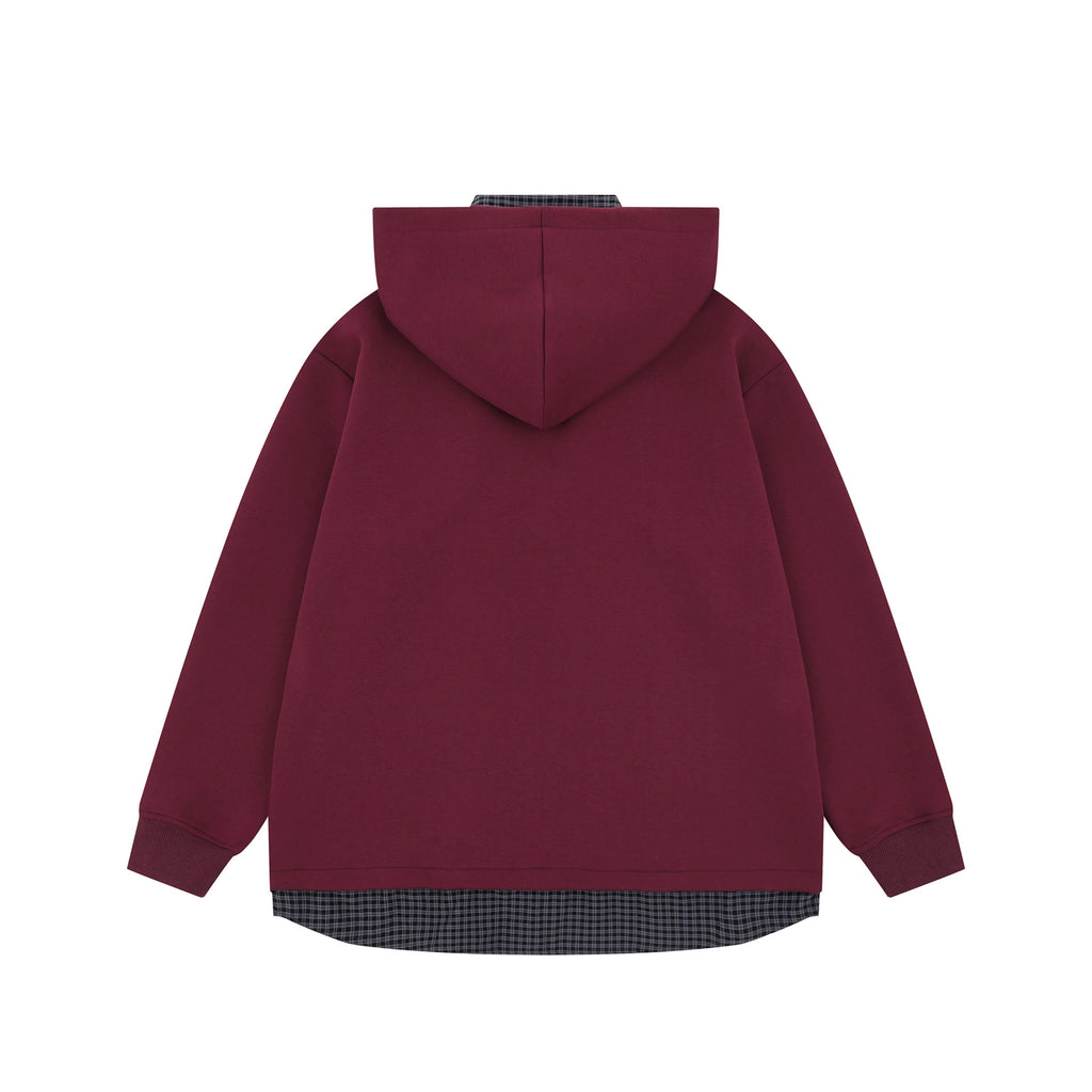 Fake two hooded loose hoodies
