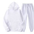 Casual Men's Hoodie Set Solid Color Two-Piece Tracksuit Trendy Sportswear