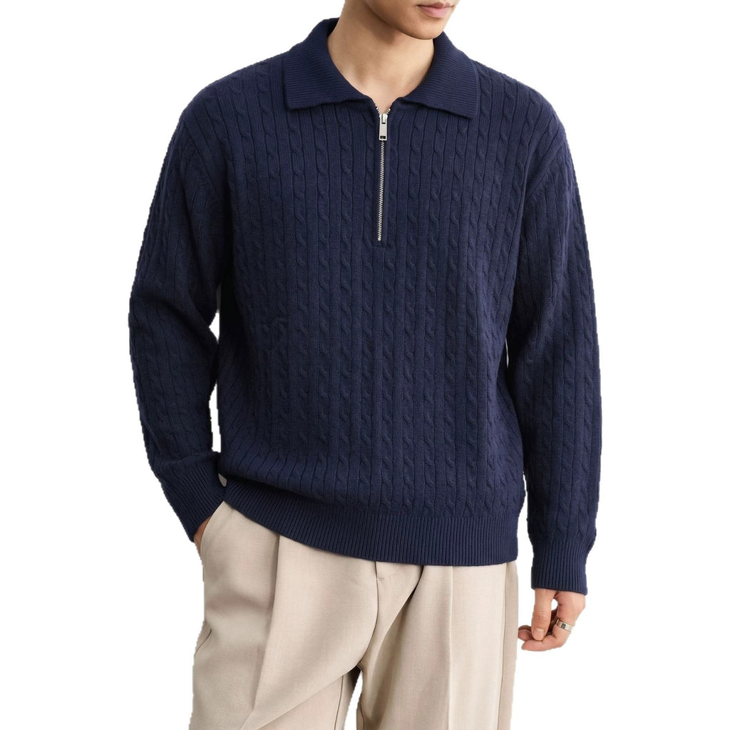Half zip sweater for men
