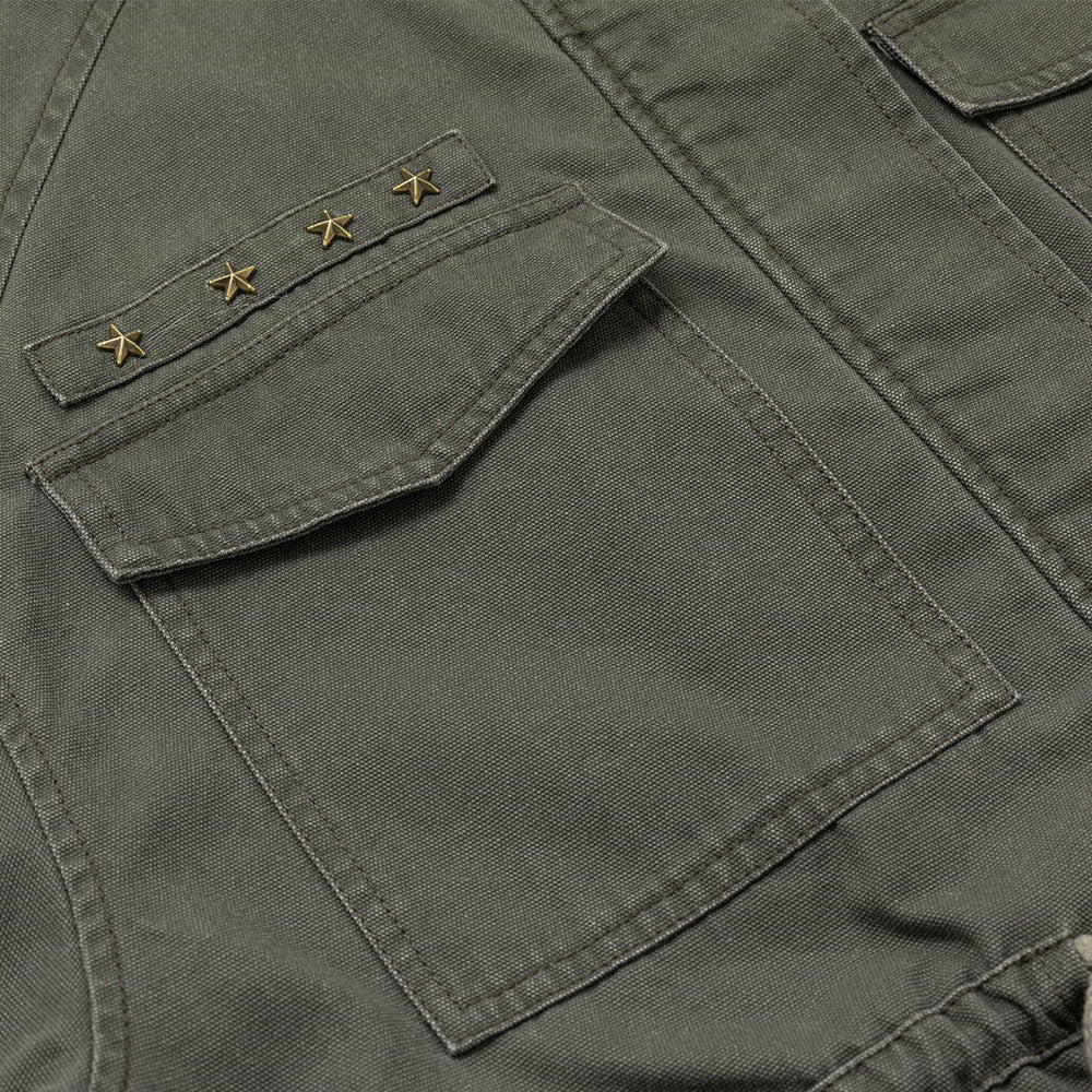 Old canvas workwear jacket for men