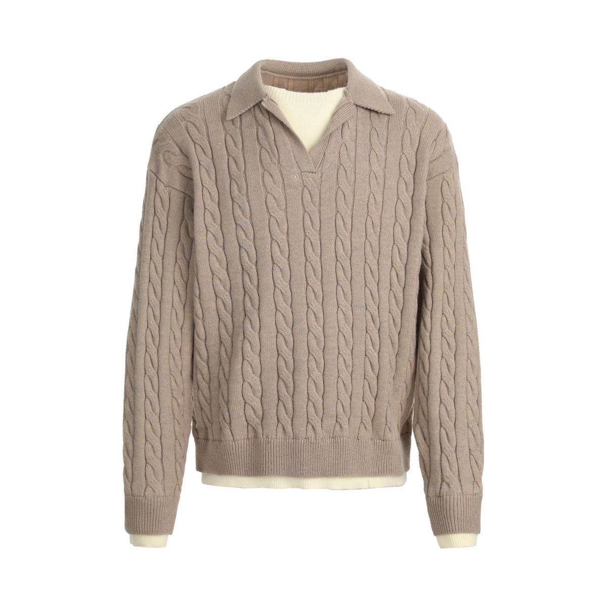 Vintage fake two Fried Dough Twists sweaters