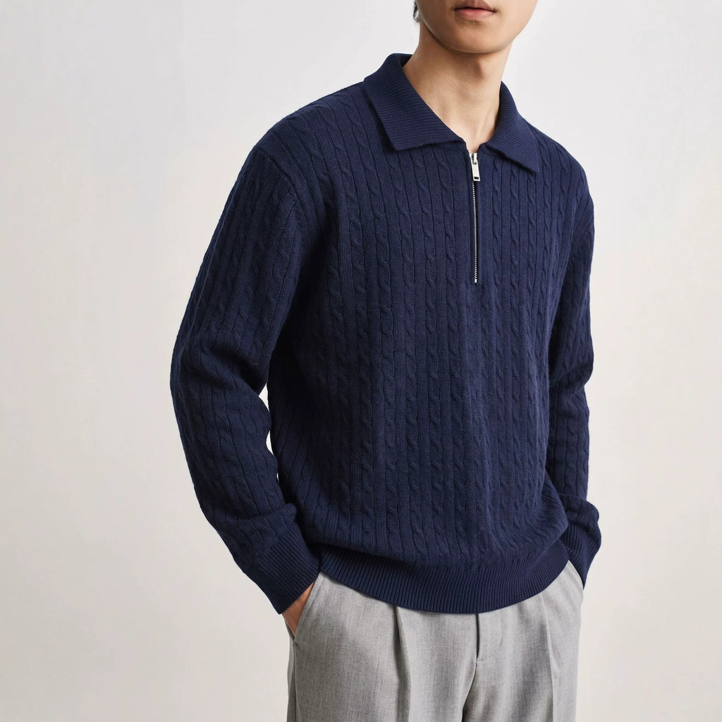 Half zip sweater for men