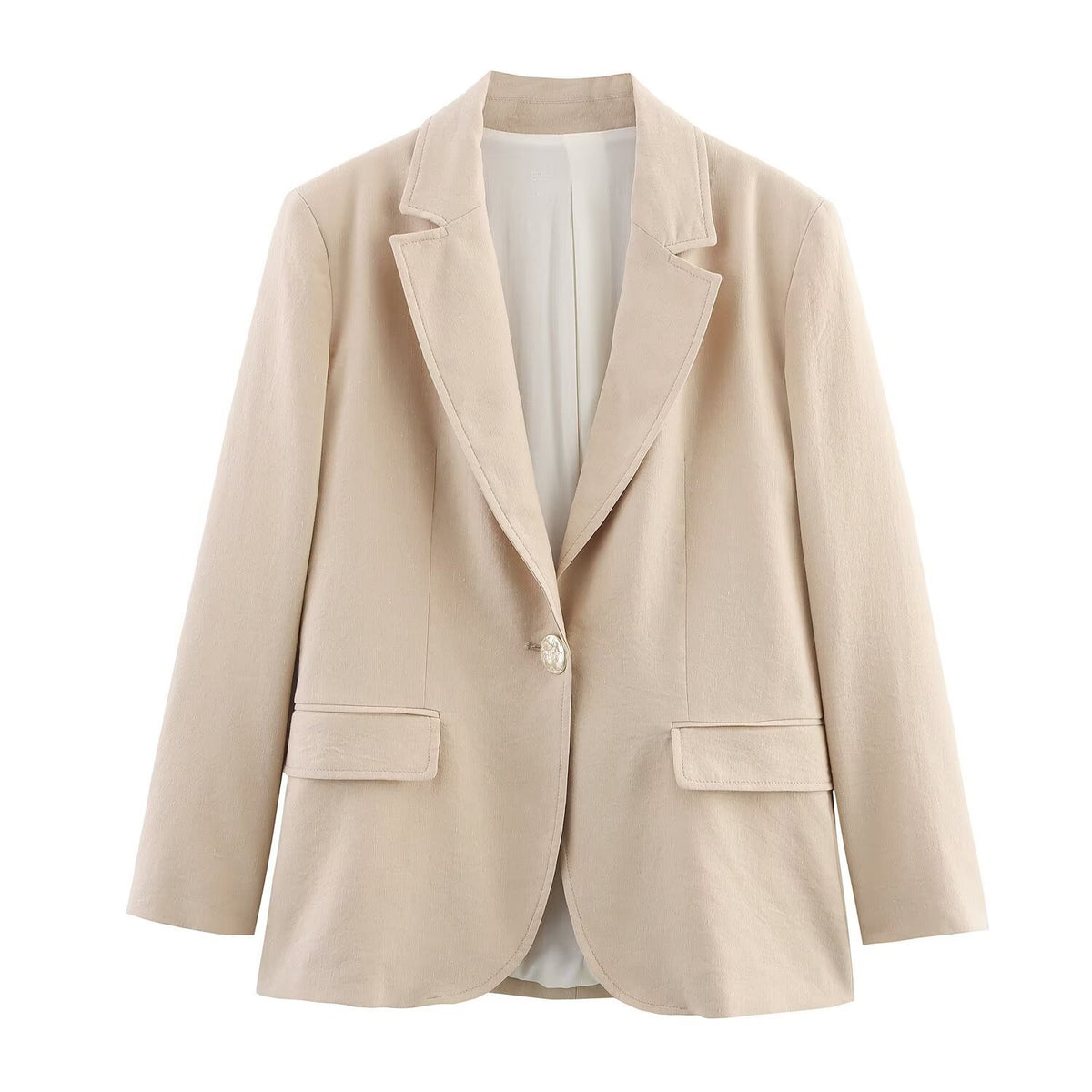 One button suit jacket+pants set for women