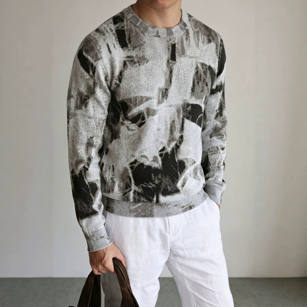Round neck sweater for men
