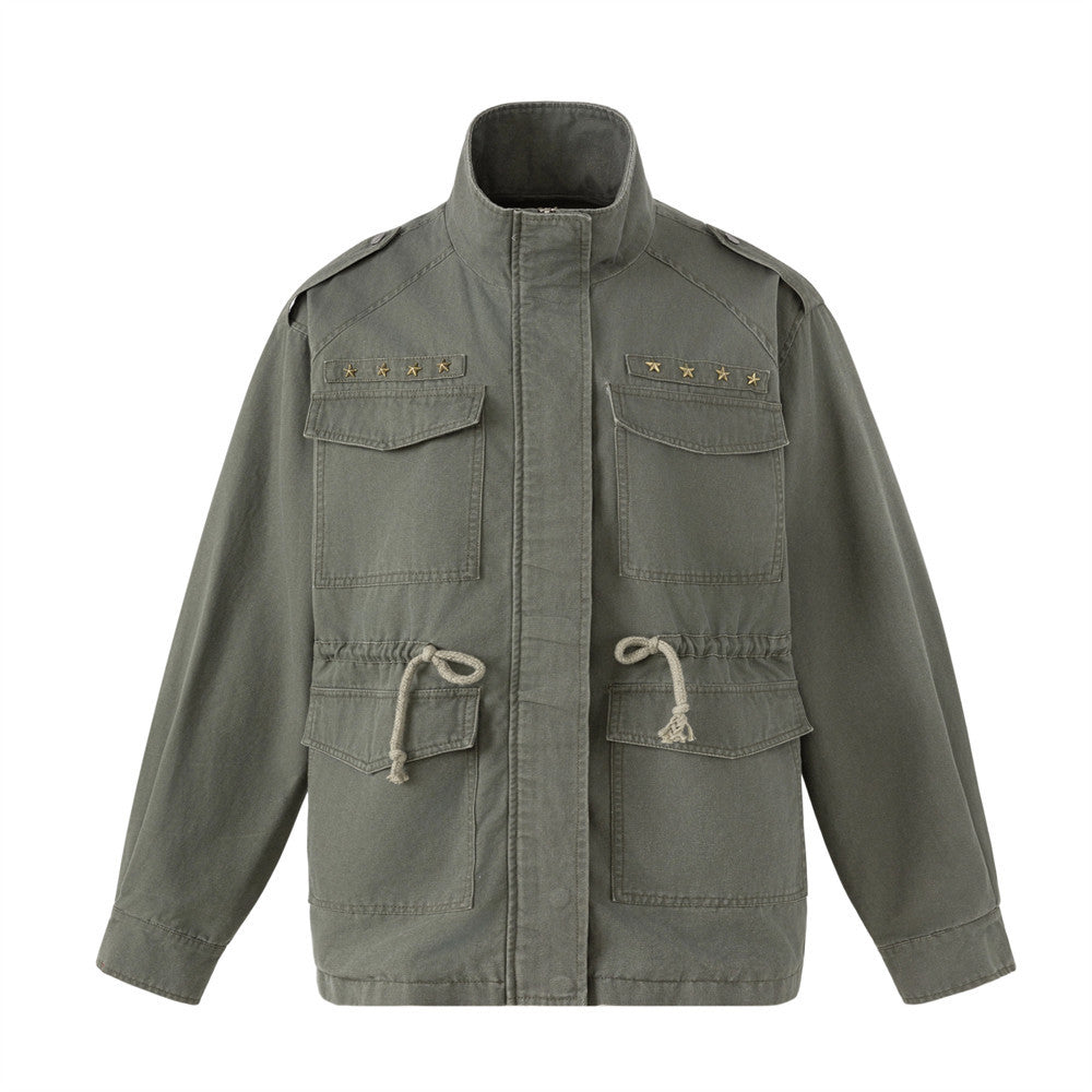 Old canvas workwear jacket for men