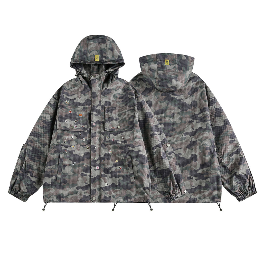 Camouflage jacket hooded jacket for men