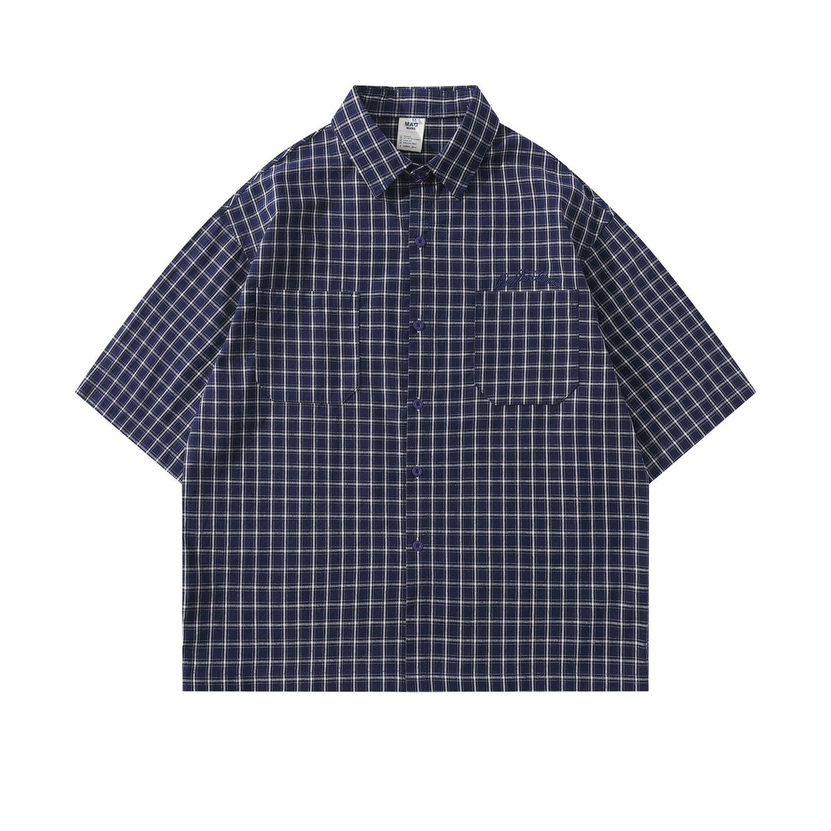 Basic checkered shirt T-shirt