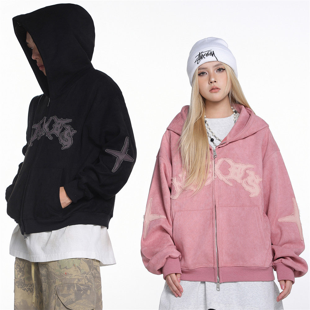 Hooded short hoodie for men and women