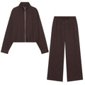 Zipper Pilot Jacket+Pants Set for Women