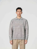 Zipper lapel sweater for men