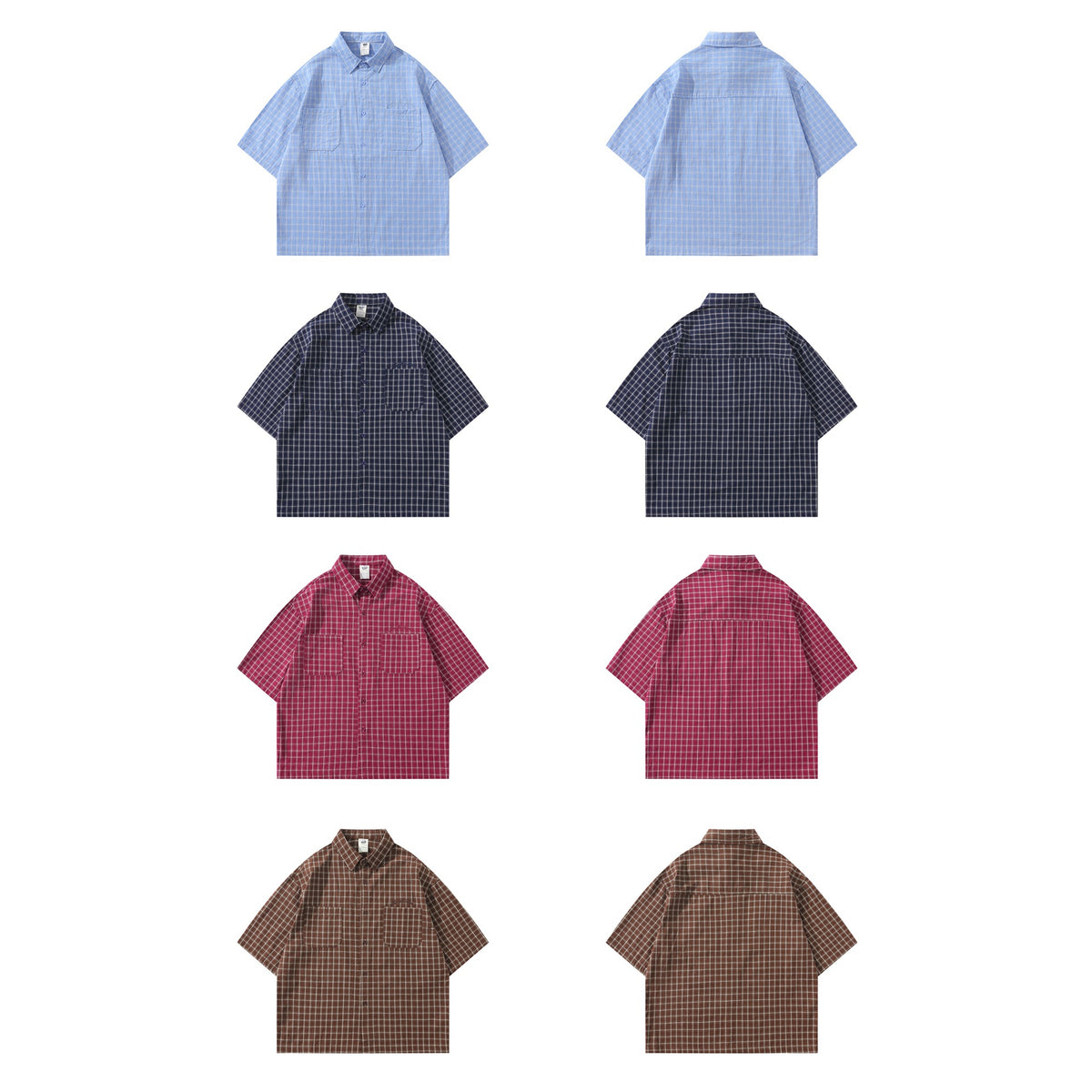 Basic checkered shirt T-shirt