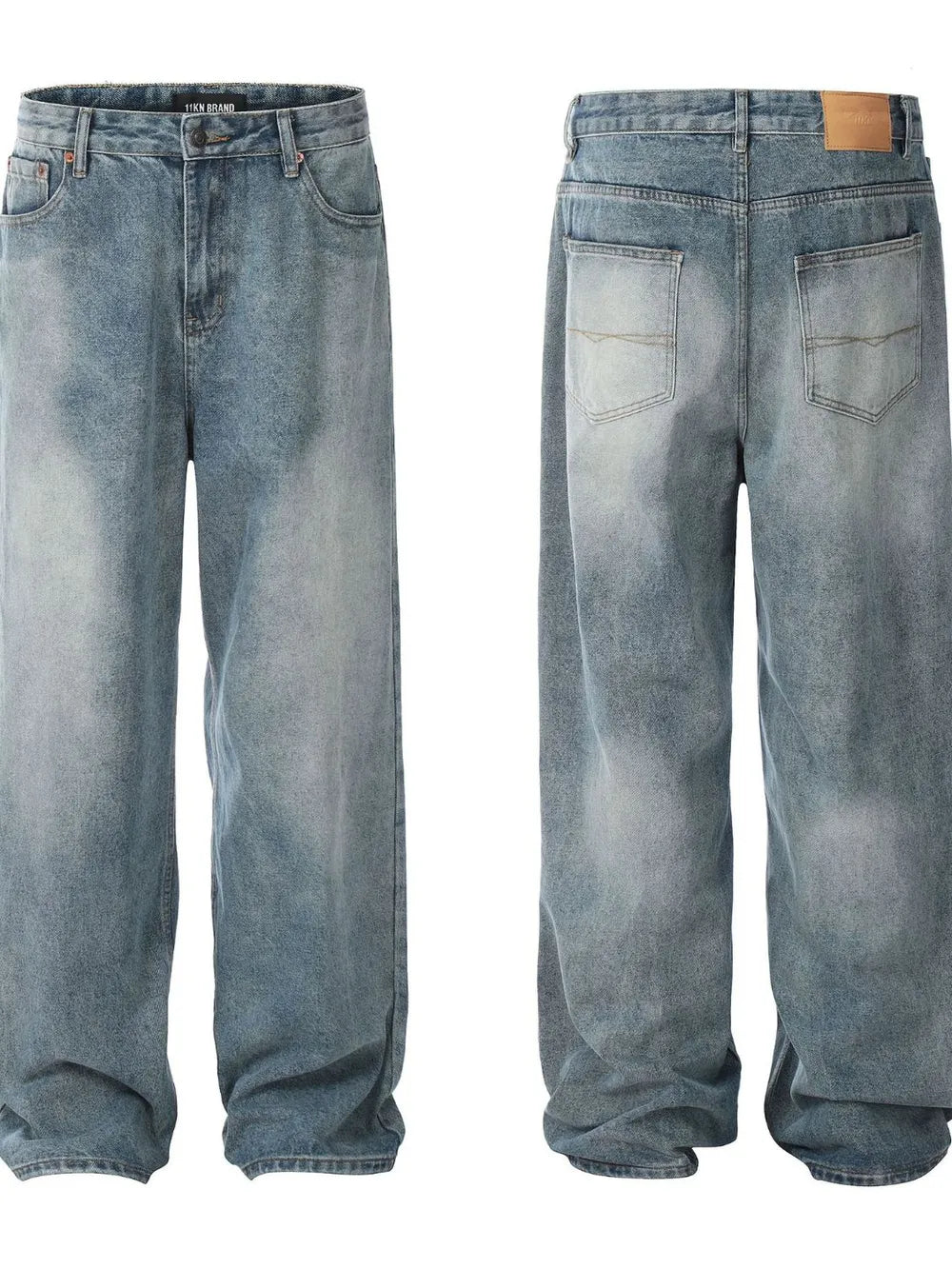 Men's Washed Straight Jeans