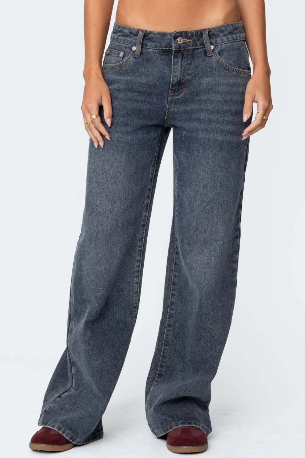 Wide Leg Jeans with Pockets