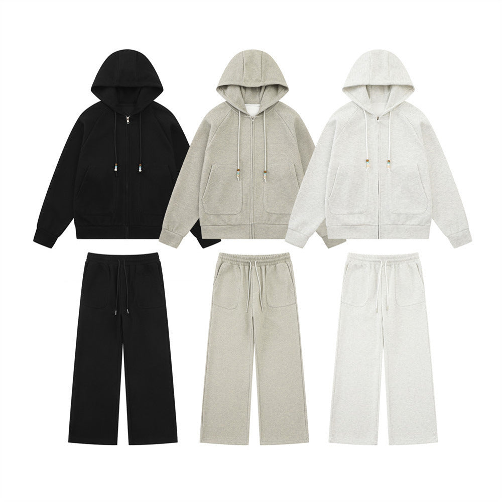 Sports suit hooded sweatshirt jacket