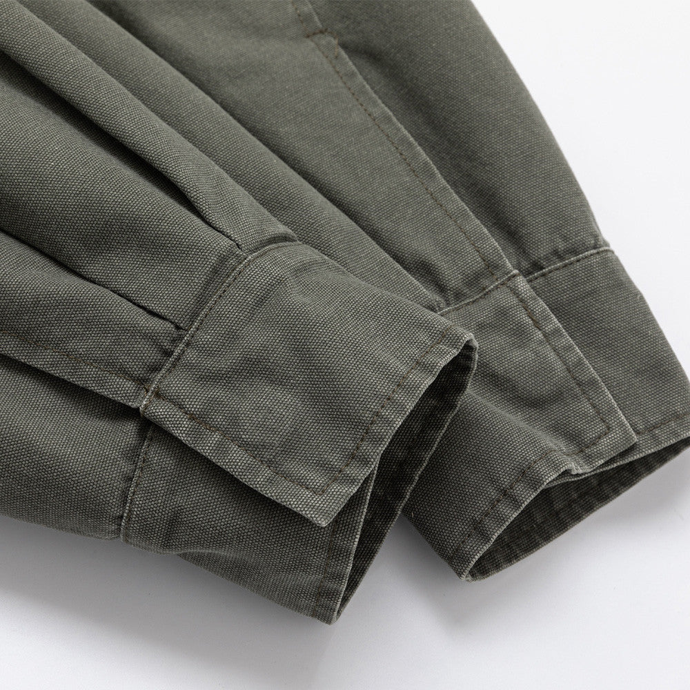 Old canvas workwear jacket for men
