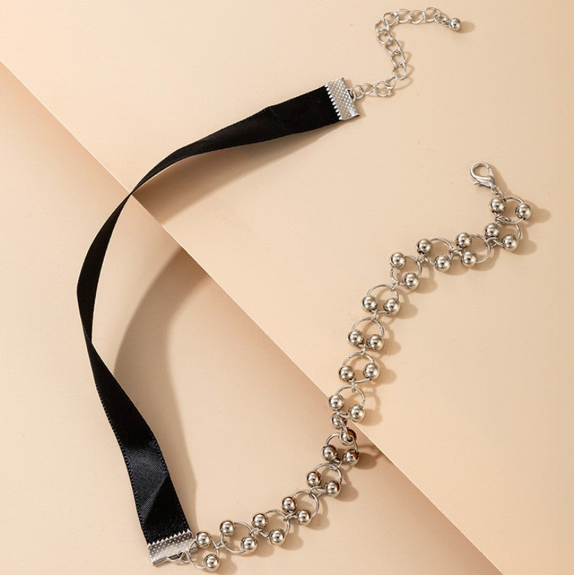 Simple Necklace Black Cloth Band Punk Short Personality Lady Necklace